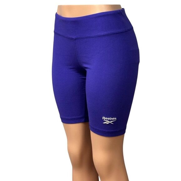 Reebok Women’s Identity Fitted Logo Shorts, Bold Purple, Sz. M - Picture 1 of 10